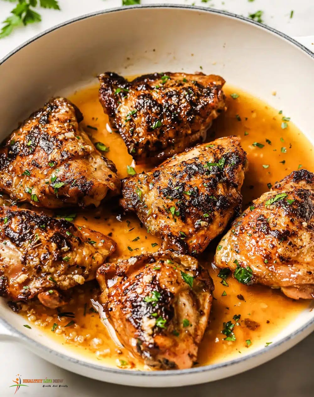 Pan-seared Mediterranean Chicken Thigh Healthy